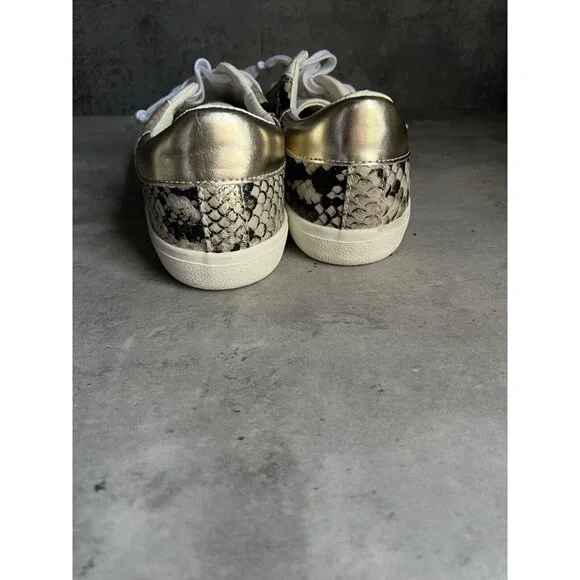 Steve Madden Madden Girls White Multi Snakeskin Star Sneakers Womens Size 7.5 - Picture 3 of 16